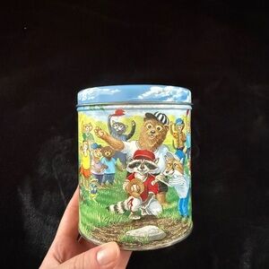 Animal-Themed Tin Container